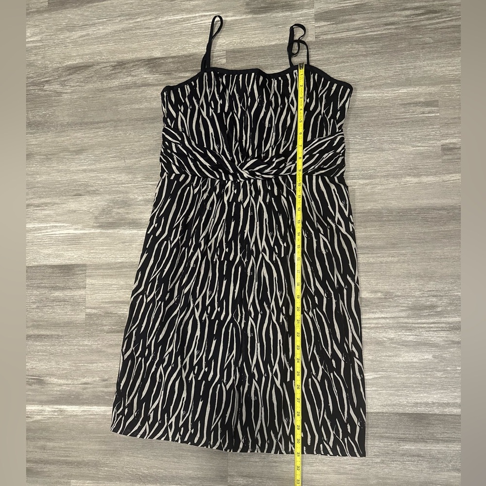 Ann Taylor LOFT Dress Sz 8 Navy White Striped Spaghetti Strap 100% Cotton Travel - Picture 6 of 8